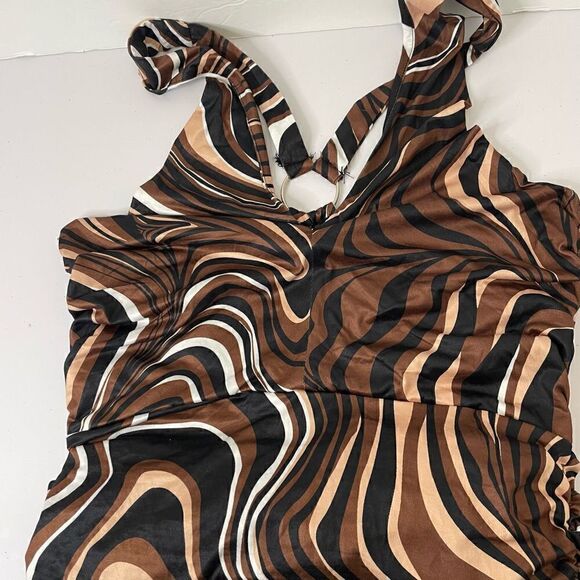 9.NEW! Shein| Striped| Rouched| Mini| Stretch - Picture 6 of 12